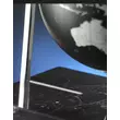 Imagine 2/6 - Cartographia - Glob pamantesc Zoffoli QUADRA ALL BLACK (negru - argintiu), 22 cm - otel inoxidabil cu baza de marmura Marquina