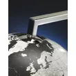 Imagine 3/6 - Cartographia - Glob pamantesc Zoffoli QUADRA ALL BLACK (negru - argintiu), 22 cm - otel inoxidabil cu baza de marmura Marquina