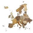 Imagine 4/8 - Cartographia - Harta Europa din lemn puzzle 3D – Harta de perete 3D - 110x108 cm - mix - engleza