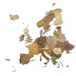 Imagine 4/9 - Cartographia - Harta Europa din lemn puzzle 3D – Harta de perete 3D - 110x108 cm - mix - maghiara