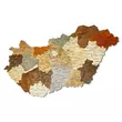 Imagine 3/6 - Cartographia - Ungaria - Harta de perete puzzle 3D din lemn  - 100x62 cm - maghiara