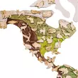 Imagine 1/8 - Cartographia - Harta lumii - Animalele lumii - Harta lumii din lemn puzzle 3D cu animalele lumii 130x70 cm - maghiara
