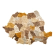 Imagine 1/2 - Cartographia - Harta Romania din lemn puzzle – Harta de perete - 80x60 cm - mix - romana