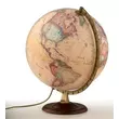 Imagine 6/11 - Glob pământesc A4 ANTIC, 30 cm - iluminat, antic, talpa din lemn, meridian din metal (limba engleză)