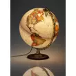 Imagine 7/11 - Glob pământesc A4 ANTIC, 30 cm - iluminat, antic, talpa din lemn, meridian din metal (limba engleză)
