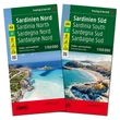 Imagine 1/3 - Cartographia - Sardinia - set 2 hărți auto și de agrement (Nord, Sud) - Freytag - 9783707922288