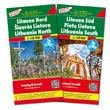 Imagine 1/3 - Cartographia - Lituania - set 2 hărți auto și de agrement (Nord, Sud) - Freytag-9783707917741