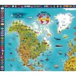 Imagine 2/4 - Harta lumii - Animalele lumii - Harta lumii din lemn puzzle 3D cu animalele lumii 130x70 cm - maghiara