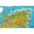 Imagine 3/4 - Harta lumii - Animalele lumii - Harta lumii din lemn puzzle 3D cu animalele lumii 130x70 cm - maghiara