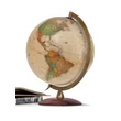 Imagine 2/5 - Glob pamantesc ANTIQUUS, 30 cm - talpa din lemn, antic, iluminat (limba engleza)