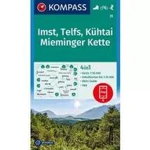 Cartographia-K 35 Imst, Telfs, Kühtai, Mieminger Kette harta turistică-9783990444139