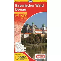 Cartographia-Pădurea Bavareză, Dunărea din Germania harta de ciclism-9783870736224