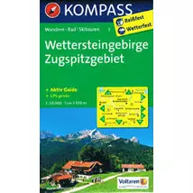 Cartographia-K 5 Wettersteingebirge, Zugspitzgebiet harta turistică-9783850266925