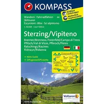Cartographia-K 44 Sterzing / Vipiteno harta turistică-9783850266567