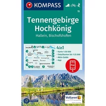 Cartographia-K 15 Tennengebirge Hochkönig harta turistică - Kompass-9783990443804