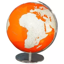 Cartographia - Glob cu cristale Swarovski - iluminat cu contur portocaliu, 34 cm- ARTLINE ORANGE - 9783955243166