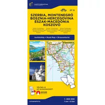 Cartographia-Hartă a Serbiei, Muntenegrului și Bosniei și Herțegovinei [OT03]-9789633539996