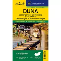 Cartographia-Dunăre: de la Esztergom la Budapesta harta turistică, ciclistica și sporturi nautice  1:30 000 - Cartographia-9789633538715