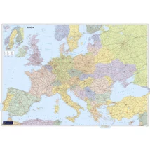 Cartographia-Harta detailata cu drumuri a Europei, harta de perete (maghiară) -mărime și manoperă la alegere