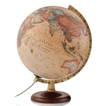 Cartographia-Glob pământesc, 30 cm - iluminat, antic, talpa din lemn, meridian din metal, limba engleză-8007239009684