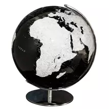 Cartographia - Glob cu cristale Swarovski - iluminat cu contur negru, 34 cm (GCOS713485) - ARTLINE BLACK - 9783955243050