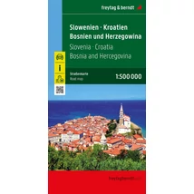 Cartographia-Croația / Slovenia / Bosnia harta cu copertă cartonată (Freytag)-9783707922066