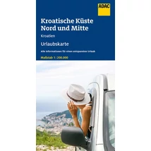 Cartographia-Coasta croată (nord și centru) harta - ADAC-9783826406096