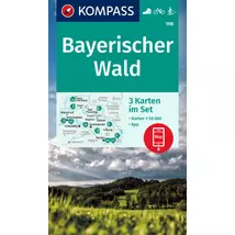Cartographia-K 198 Bayerischer Wald (Pădurea Bavareză) hartă din 3 părţi-9783991215578