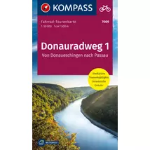 Cartographia-K 7009 Calea bicicletei pe lângă Dunărea harta (de la Donaueschingen la Passau)-9783991216209