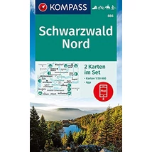 Cartographia-K 886 Pădurea Neagră de Nord harta turistică set 2 piese-9783991210597