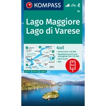 Cartographia-K 90 Lacul Maggiore / Lacul Varese  harta turistică-9783991217572