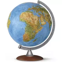 Cartographia-Glob pământesc TATTILE, 30 cm cu suprafata in relief, iluminat, talpa din lemn-8000623002605