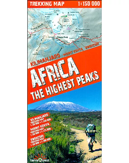Cartographia-Africa - cele mai înalte vârfuri harta trekking-9788361155287