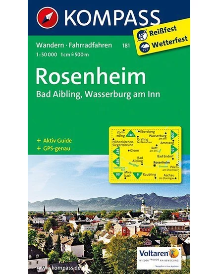 Cartographia-K 181 Rosenheim harta turistică-9783850266901