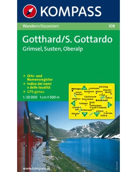 Cartographia-K 108 Pasul Sf. Gotthard harta turistică-9783850269650