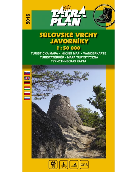 Cartographia-TP5016 Munții Szulyó (Súľovské vrchy), Munții Jávornik (Javorníky) harta turistică-9788089134342