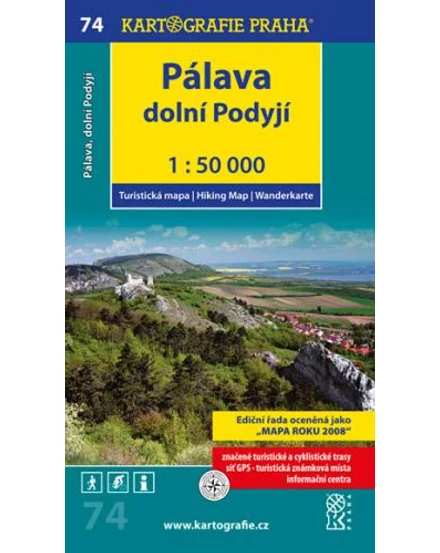 Cartographia-TM 74 Harta turistică Pálava,  Podyjí de jos  9788073933098