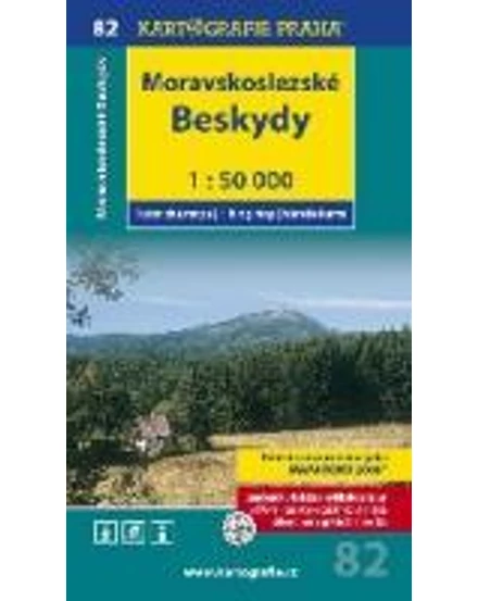 Cartographia-TM 82 Harta turistică Beskizii Moravo-Silezieni 9788073930165