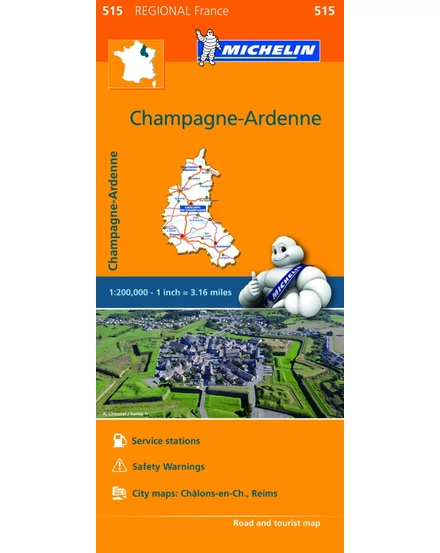 Cartographia-Champagne - Ardenne  harta regiunii (515)-9782067209701