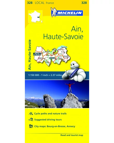 Cartographia-Ain, Haute - Savoie harta regiunii - Michelin 328-9782067210455