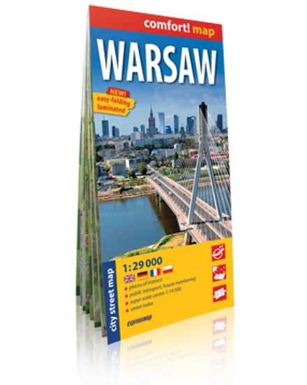 Cartographia-Varşovia harta laminată-9788383553504