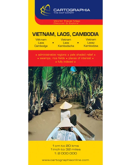 Cartographia-Vietnam, Laos, Cambodgia harta-9789633524763