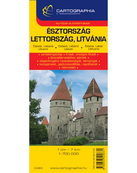 Cartographia-Estonia, Letonia, Lituania harta-9789633524831