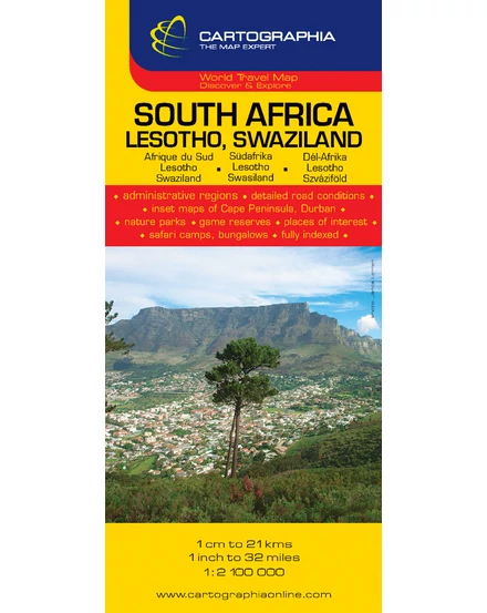 Cartographia-Africa - Sud, Lesotho, Swaziland harta-9789633529508