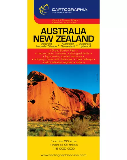 Cartographia-Australia, Noua Zeelandă harta-9789633529614