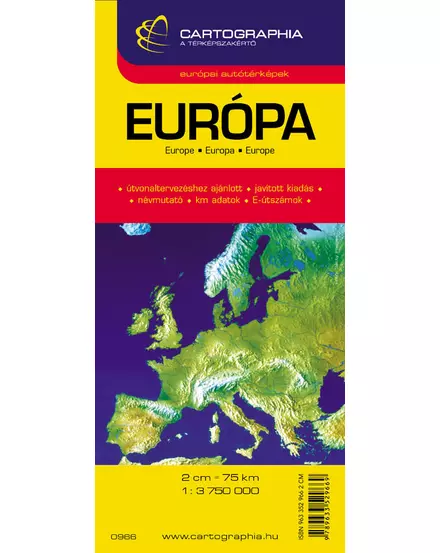 Cartographia-Europa harta rutieră-9789633529669