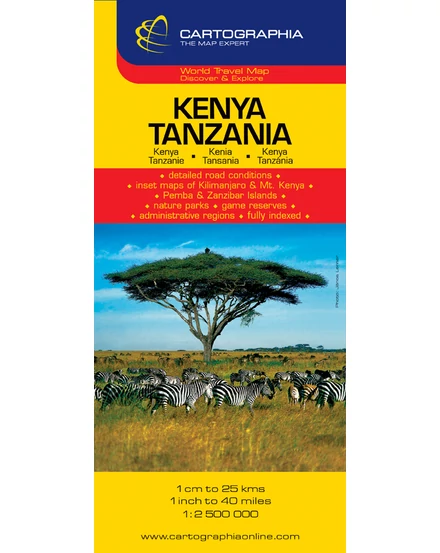 Cartographia-Kenya, Tanzania harta-9789633529744