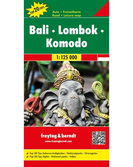 Cartographia-Bali, Lombok, Komodo harta (Freytag)-9783707917161