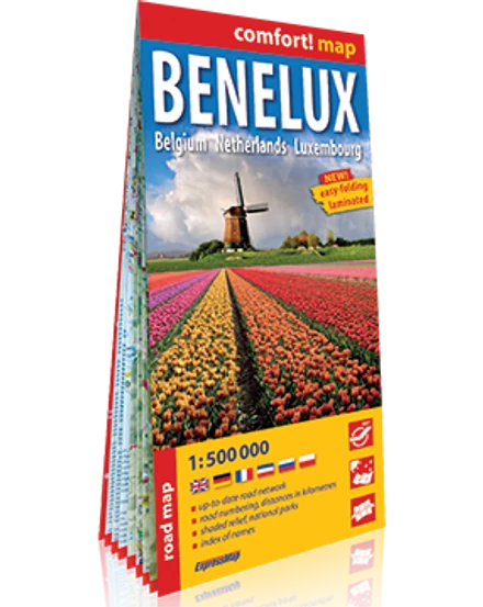 Cartographia-Țările Benelux harta Comfort (laminat)-9788381900867