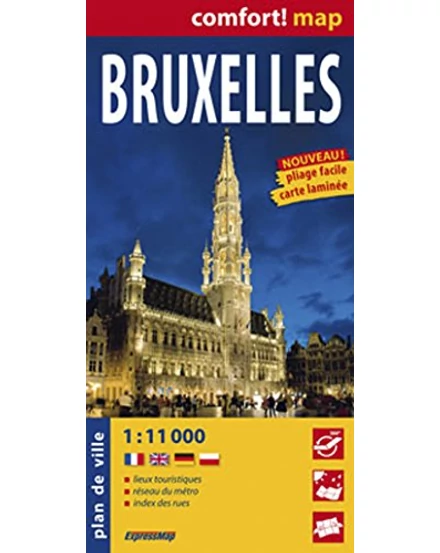 Cartographia-Bruxelles harta laminată-9788375467413